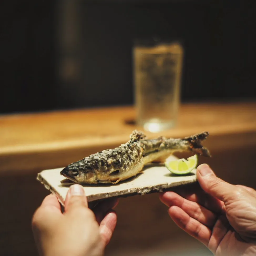鮎の塩焼き。